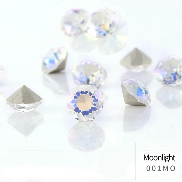 50pcs Crystal Stones Round Shape DIY Accessories Pointback Glass Strass 4mm Small Size Glue On Nails Rhinestones Crystal Rivoli 