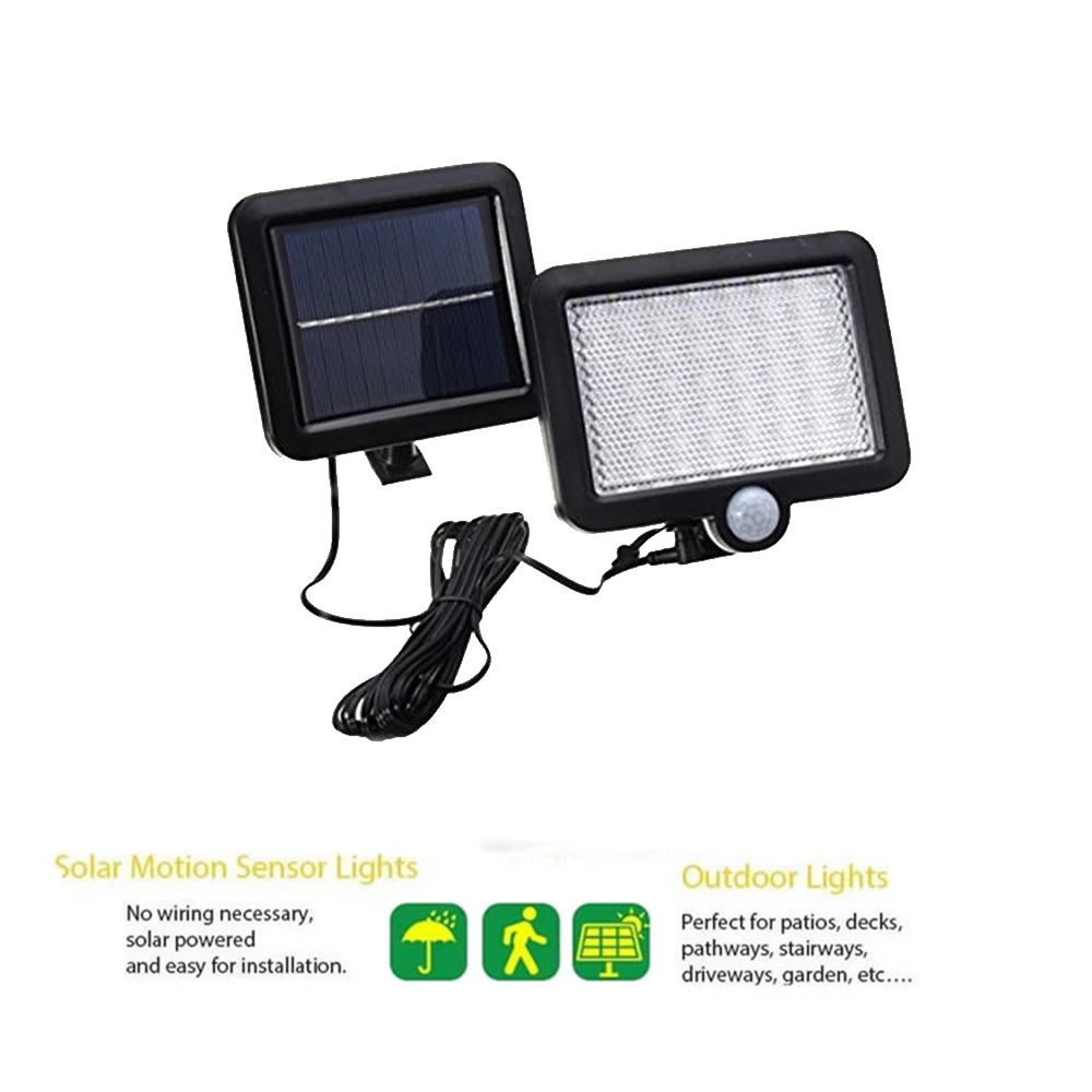 

56/30 LED solar Wall Light Outdoor Street Lighting Solar Lamps motion Infrared sensor Waterproof Light split mount 5m cable