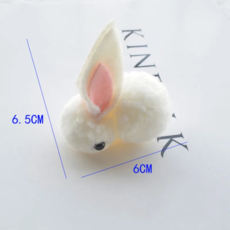 1 шт. Корейская заколка для волос животные шпильки для волос с кроликами для девочек аксессуары для волос 3D плюшевый кролик с ушами милые детские заколки для волос - Цвет: A
