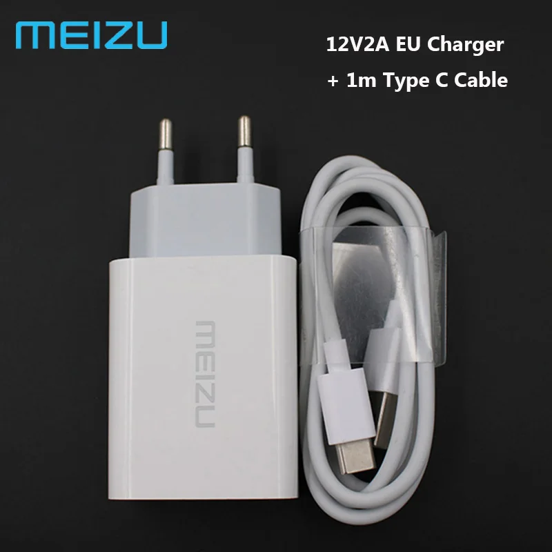 Оригинальное зарядное устройство Meizu 12 В 2 А быстрая зарядка usb кабель type c для 15 16 17