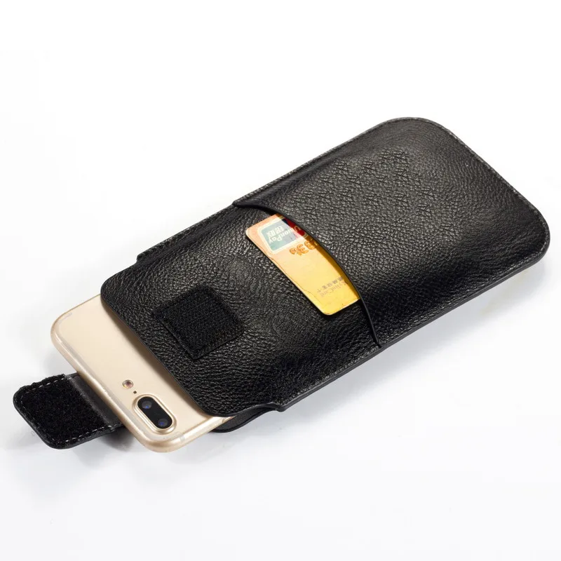 PU Leather Waist Belt Phone Pouch Case Bag