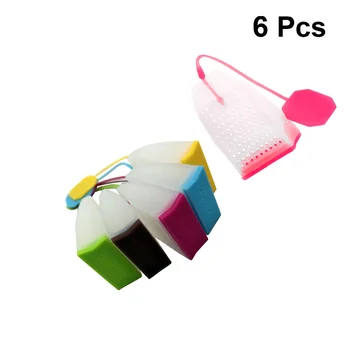 

6PCS Silicone Reusable Tea Infuser Loose Leaf Filters Tea Bag Strainer Steeper for Tea Cups Mugs Teapots