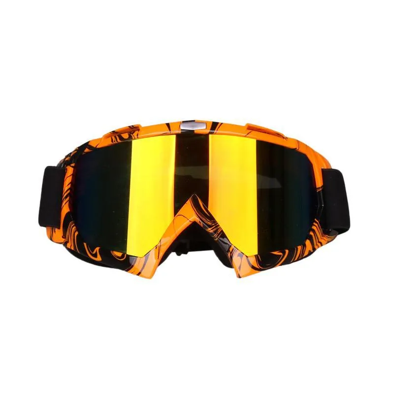 motocross helmet goggles gafas moto cross dirtbike motorcycle helmets goggles glasses skiing skating eyewear - Цвет: Золотой