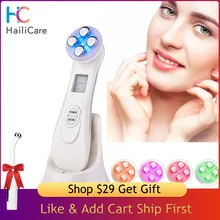 Светодиодный фотон светильник устройство электростатического терапия лица светодиодный Электропорация мезотерапия массажер RF EMS лифтинг лица против морщин уход за кожей устраняющий недостатки