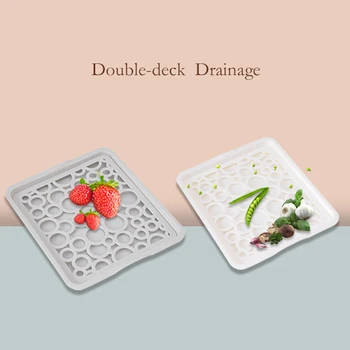 

Double Layer Rectangle Drain Pan Tray Creative Cup Tray Living Room Home Multifunction Personality Baskets Simple Home Storage