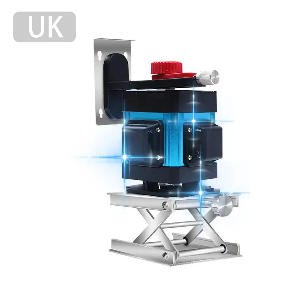 UK Plug Зеленый уровень света 12 линия лазерный прикрепляющий Высокоточный зеленый лазерный счетчик воды блики напольная плитка подметания выравнивания заземления - Цвет: UK Plug