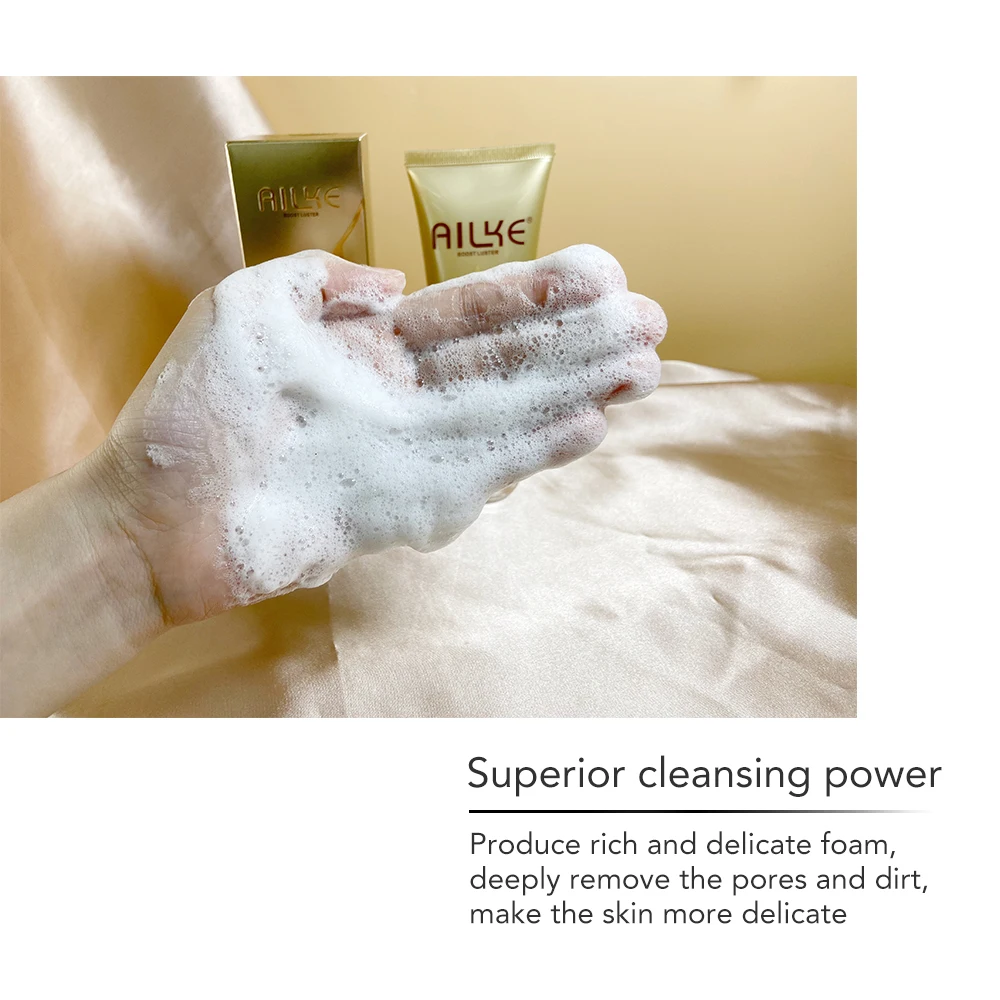 AILKE Whitening Remove Black Spots Facial Cleanser Refreshing Foaming Oil Control Non-irritating With Amino Acid Women Face Care 5