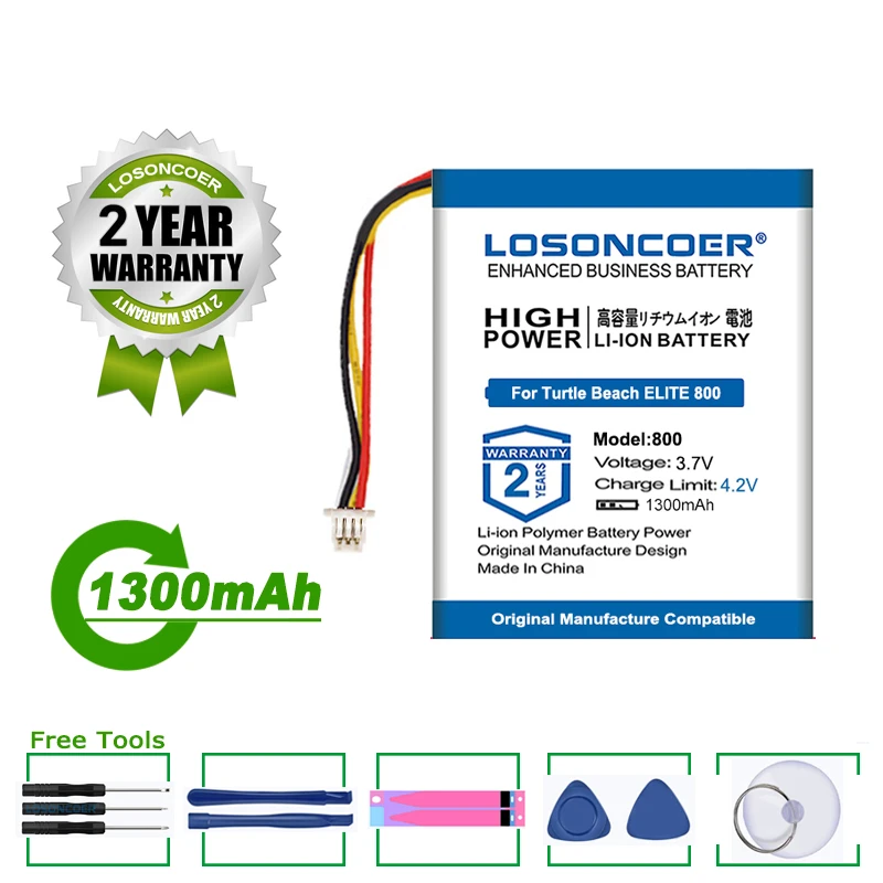Аккумулятор LOSONCOER 1300 мАч для высокой проходимости 800 гарнитура P803040 ELITE 800X |