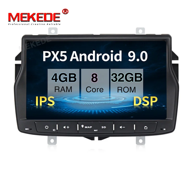 Новинка! PX5 4 Гб+ 64 ГБ Android 9,0 автомобильный мультимедийный плеер для Lada Vesta Автомагнитола Navi gps навигационный плеер с русским меню