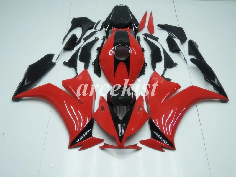 Литья под давлением ABS Полный обтекатели комплект Подходит для HONDA CBR1000RR 2012 2013 1000 RR CBR1000 тела комплект красного и черного цвета