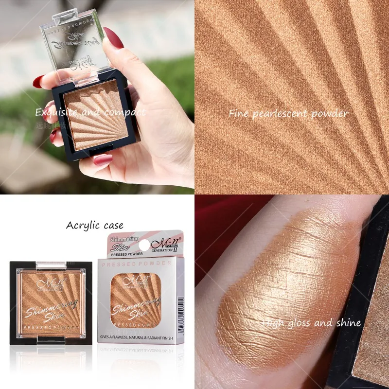 7 Colors Highlight Powder Brighten Skin Color Long-lasting Shiny Highlighter Powder Cosmetic Beauty