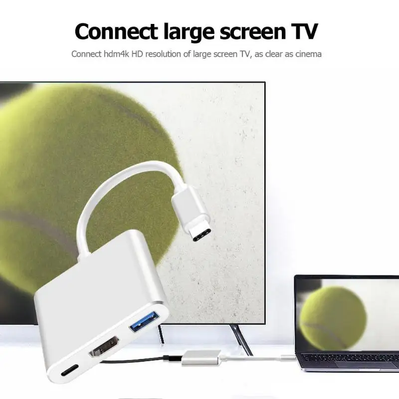 Горячая USB концентраторы умелое производство HW-TC34 тип-c к HDMI USB PD зарядка 3 в 1 адаптер конвертер док-станция
