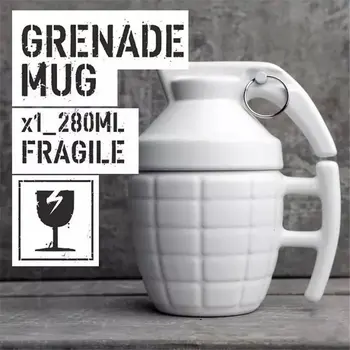 

Novelty Classical Grenade Coffee Mugs Practical Water cup with Lid Funny Gift Creative Design Durable