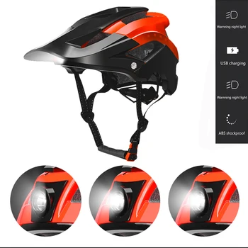 

Light Cycling Helmet Intergrally-molded Sports Headlamp Bike Cap Mountain Road MTB USB Charging Bicycle Helmet Safe Men Women
