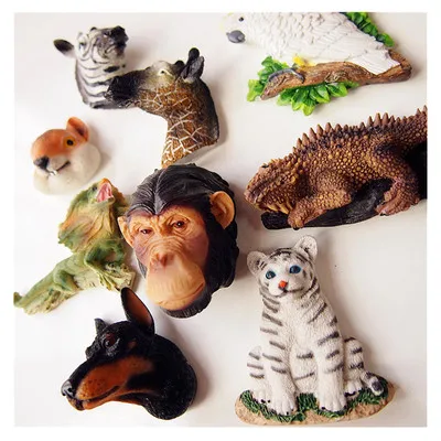 3D стерео магнит на холодильник с животным орангутаны попугай броши в виде