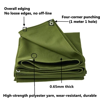 0.65mm army green canvas truck awning awning awning outdoor awning tarpaulin pet house awning waterproof silicone canvas