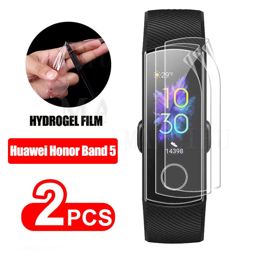 2 шт. мягкая ТПУ HD ультра прозрачная защитная пленка для Huawei Honor Band 5 4 смарт-браслет