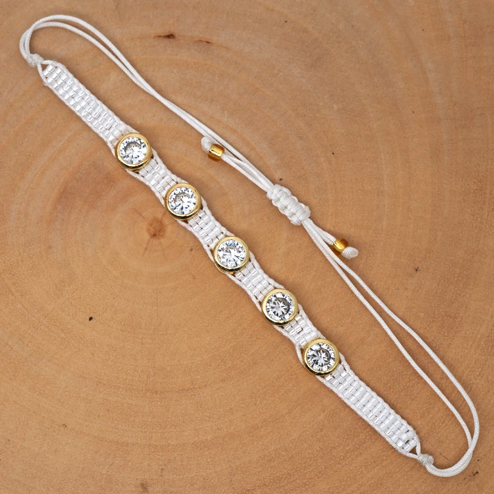 Go2boho браслет для женщин MIYUKI браслеты Pulseras Mujer Moda женский кристалл для изготовления украшений вручную белый браслет тканый