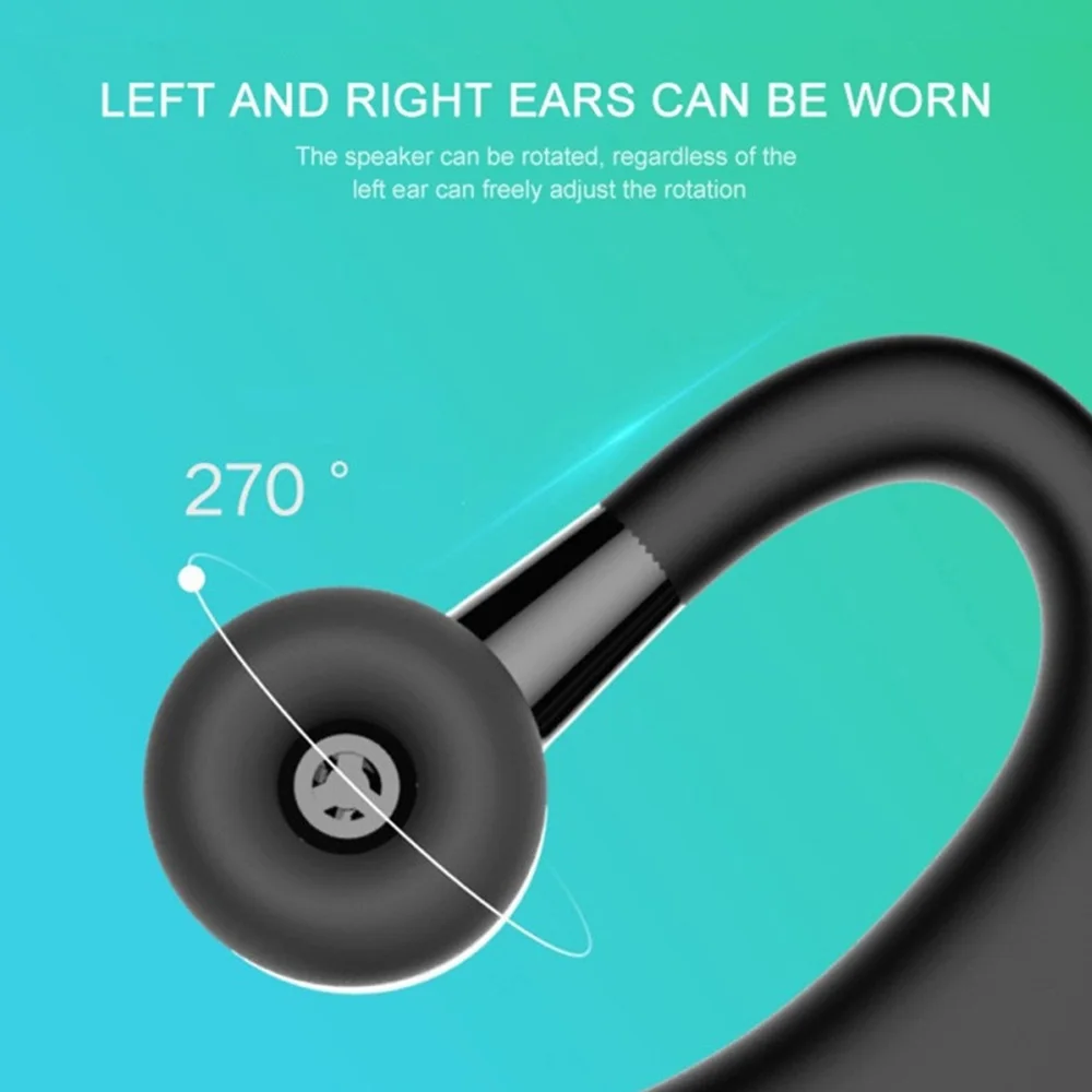 KISSCASE Wireless Bluetooth Earphone Music Stereo Surround Noise Reduction Handsfree Earhook Earphone For iPhone Xiaomi Samsung