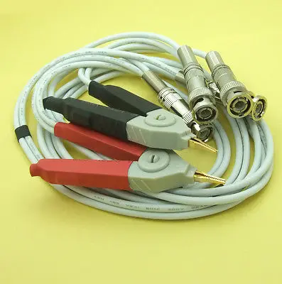 

DHL/EMS 10 Sets 4 BNC TO Alligator clip for LCR Meter with 4 BNC Test Wires Kelvin Clips-A8