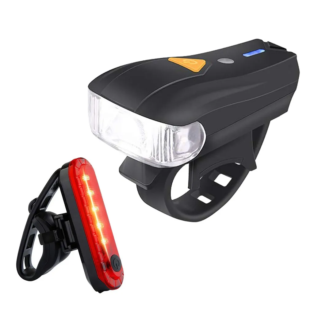 Комплект светодиодных велосипедных фонарей водонепроницаемый зарядка через USB