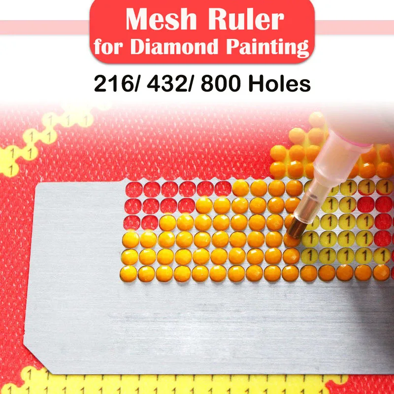 

Diamond Painting Tools Mesh Ruler Dot Drill Drawing Ruler Diamond Embroidery accessory