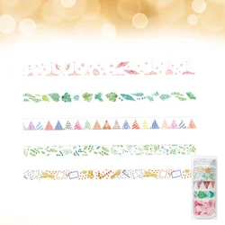 Ensemble de rubans de masquage Washi décoratifs, Collection de rubans de masquage en papier collant pour emballage cadeau, artisanat bricolage, 9 pièces/paquet 