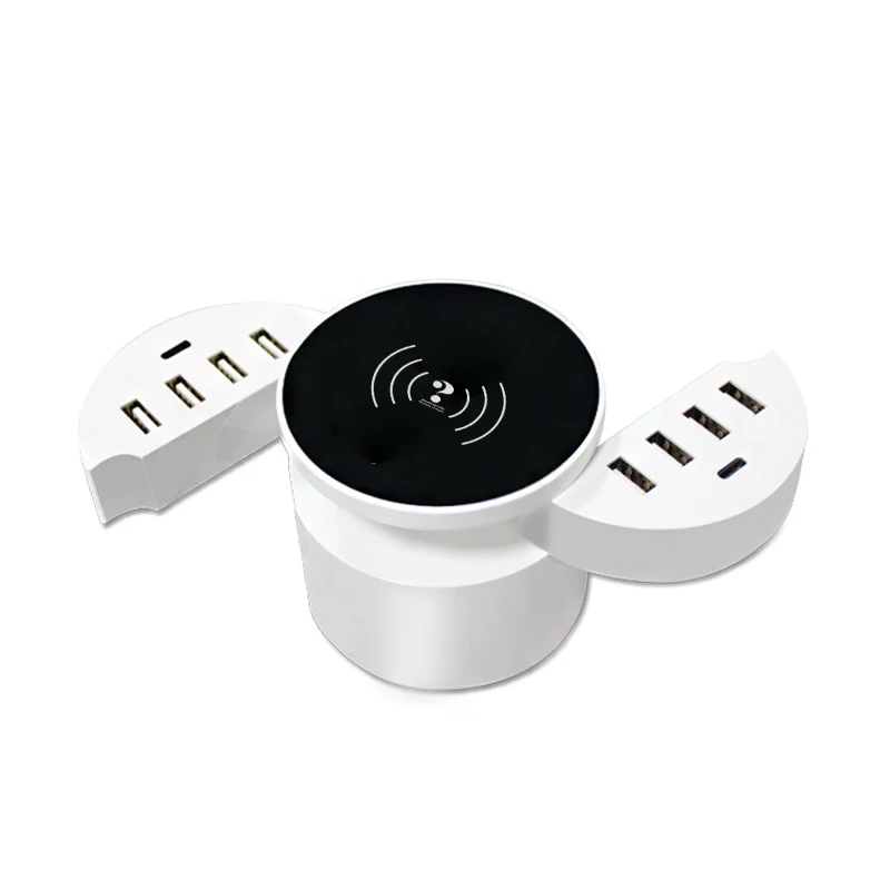 

FFYY-Wenhao Usb Charger, Home Travel Dormitory Multifunction 8 Usb +2Type-C Fast Charger Multi-Port Usb Smart Power Socket, 1.5