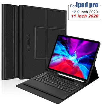 

USA/SP/FR Keyboard For iPad Pro 12.9 11 2020 Case With German Bluetooth Keyboard with Auto Wake/Sleep Function and Pencil Holder