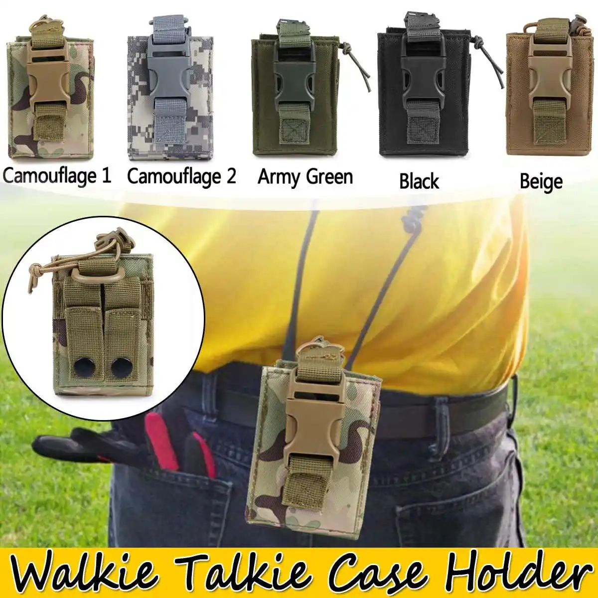 Водонепроницаемый чехол для рации, маленькая поясная сумка, нейлоновый Портативный прочный Чехол, держатель для портативной рации