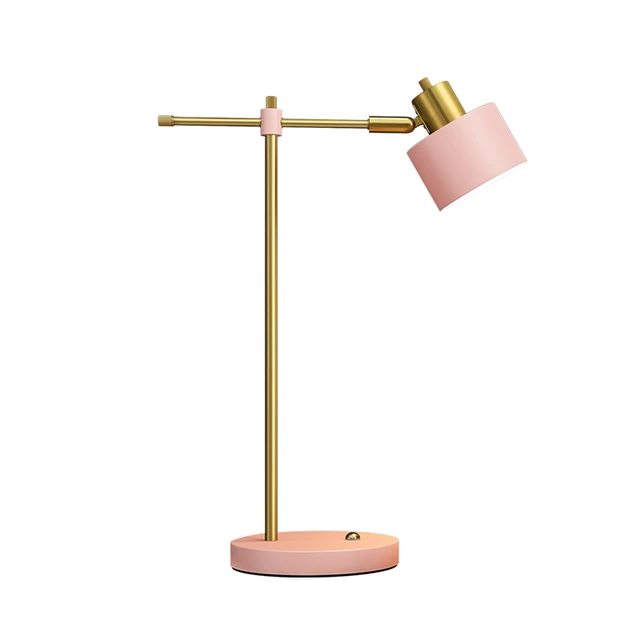 Modern  and fashionable metal electroplating paint adjustable table lamp