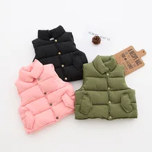 Детская Хлопковая жилетка в Корейском стиле зимний жилет для мальчиков и девочек хлопковый жилет детский жилет поколение