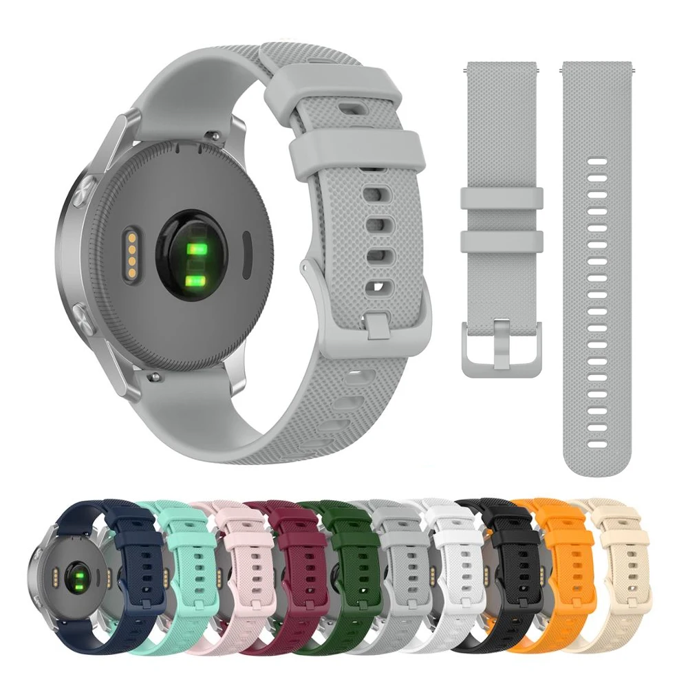 Мягкий ремешок для Garmin Vivoactive 4s ремешки часов 18 мм Силиконовые сменные Ремешки
