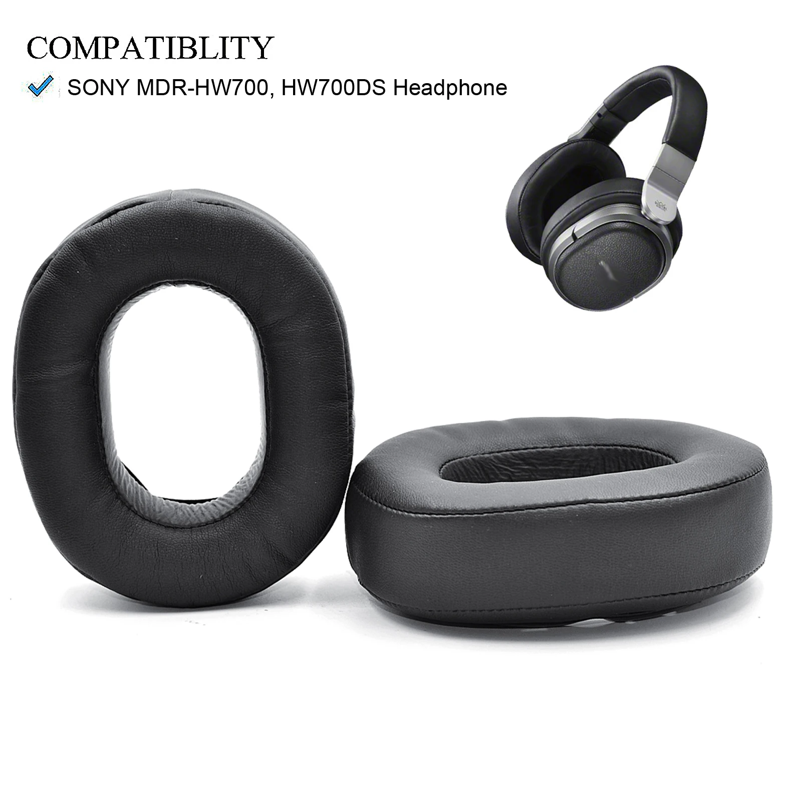 オーディオ機器 ヘッドフォン BGWORLD Replacement MDR-HW700 HW700DS Ear pads Cushion for Sony MDR-HW700  MDR-HW700DS Wireless Headphones