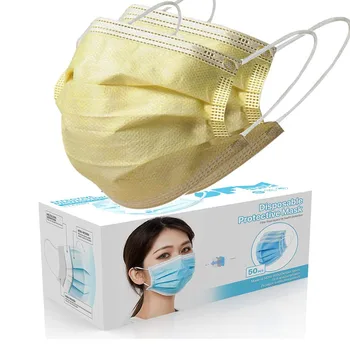 

Selling in stock Spot Fast deliver Purifying Face Mask Cover Against Pollution 3 Layer Mouth Filter Masks 50 pcs high quality