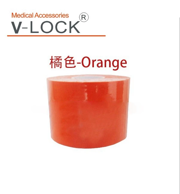 Водонепроницаемая кинезиологическая клейкая лента спортивная лента 10 см* 5 м - Цвет: Оранжевый