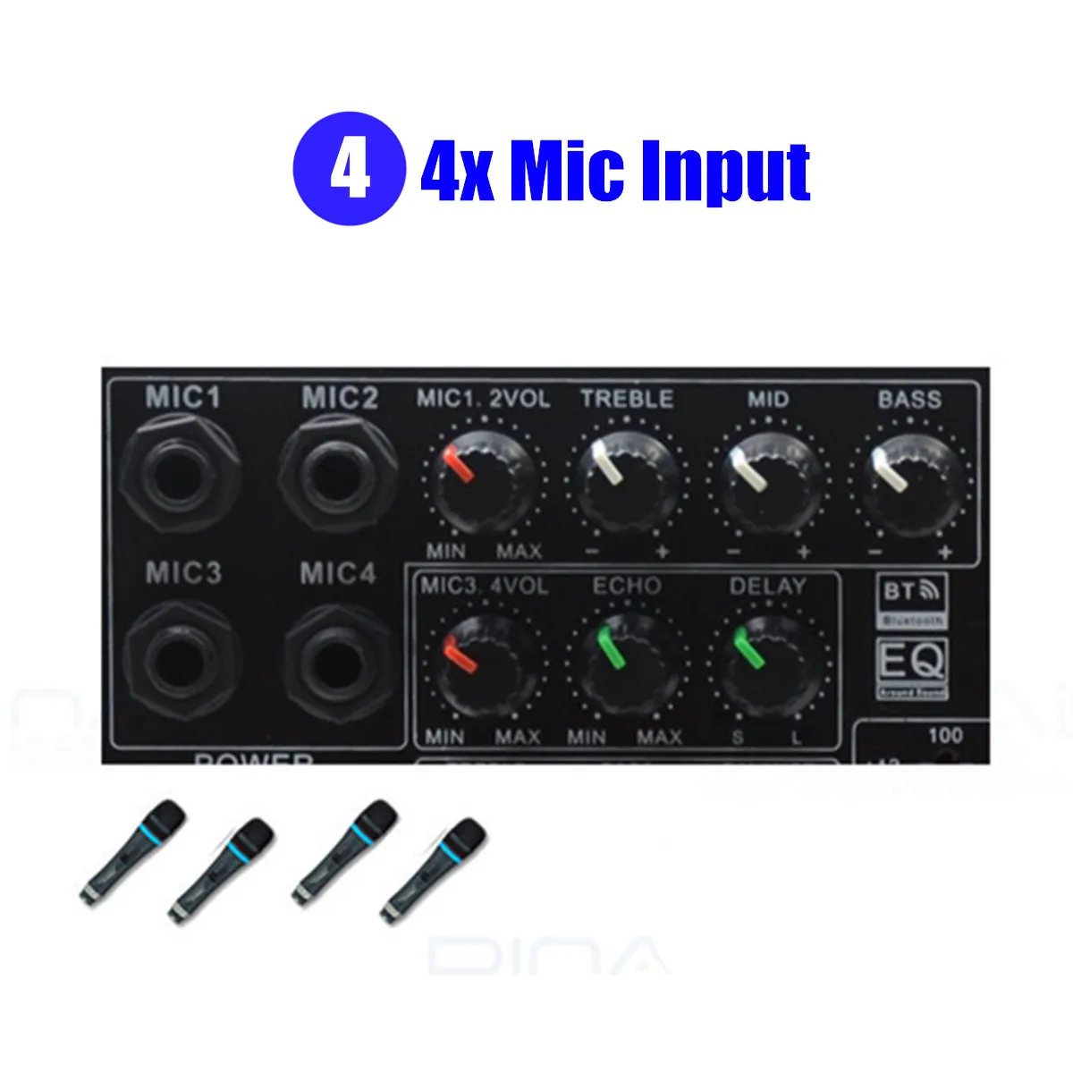 Amplificador de Potência Amplificadores de Cinema em Casa Sunbuck Bluetooth 220v Áudio Suporte fm Usb Cartão sd 4 Micro 5.0 2000w 110v - Image 6
