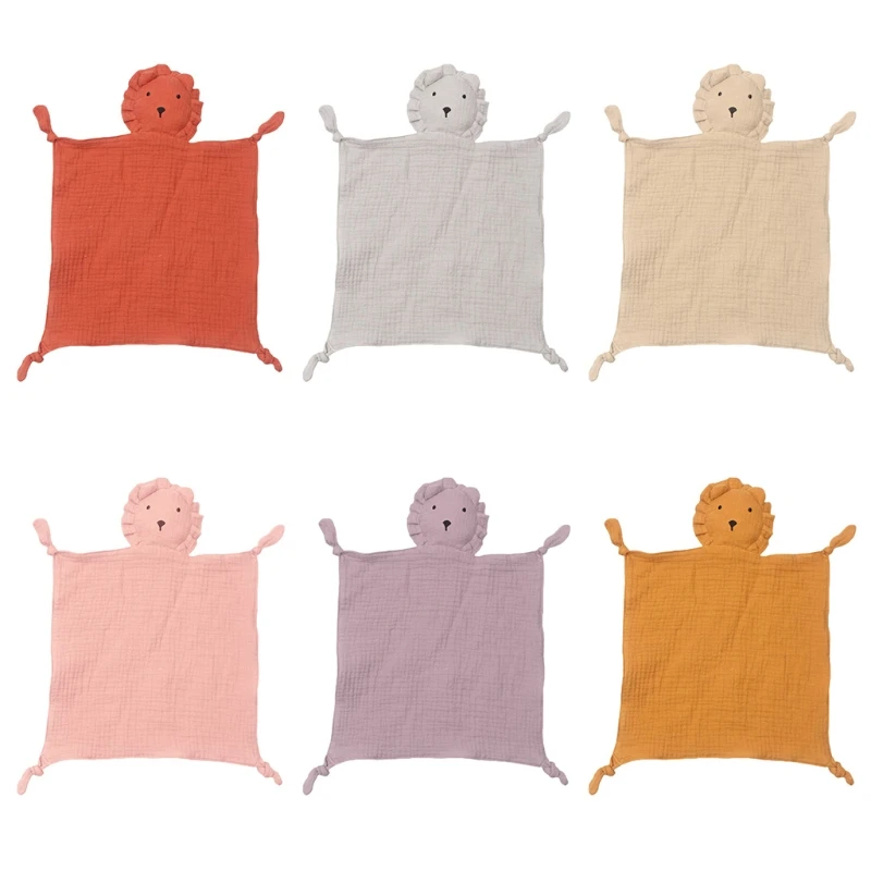 Baby Soother Appease Towel Bib Soft Animal Lion Doll Teether Infants Comfort Sleeping Nursing Cuddling Blanket Toys | Мать и ребенок