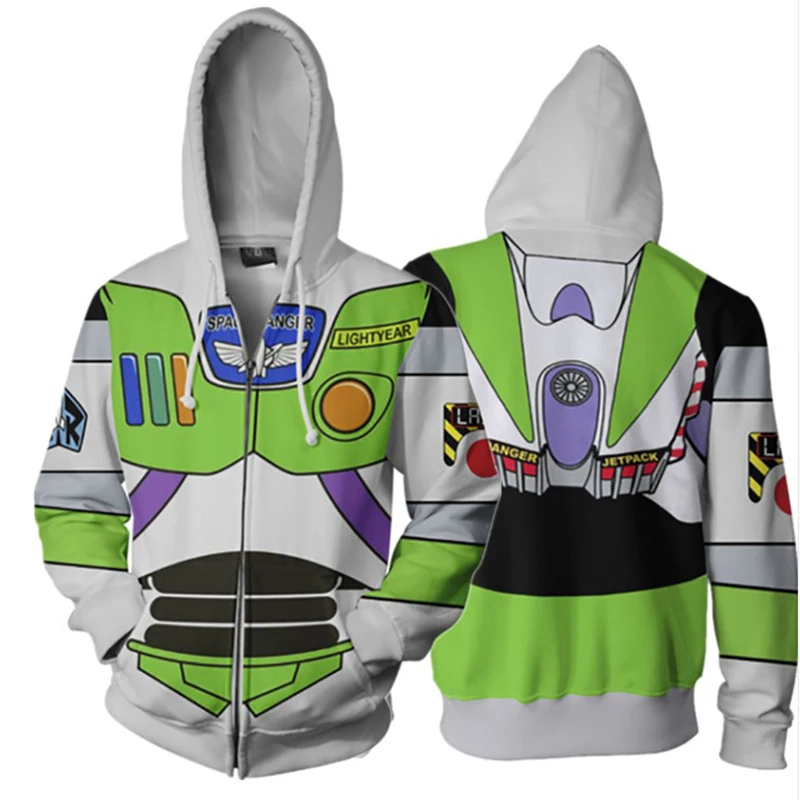 

Toy Story Buzz Lightyear 3D Print Coat Jacket Hoodies Sweatshirts Cosplay Hooded Casual
