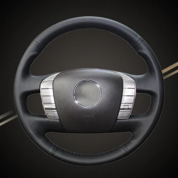 

Car Braid On The Steering Wheel Cover for Volkswagen VW Phaeton 2011-2015 DIY Auto Braiding Wheel Covers Accessory Car-styling