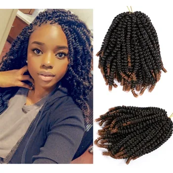 

Leeven Fashion Synthetic Braided Hair Passion Twisted Braided Hair Bohemian Curly Hair 8" 100g Gradient Crocheted Hair