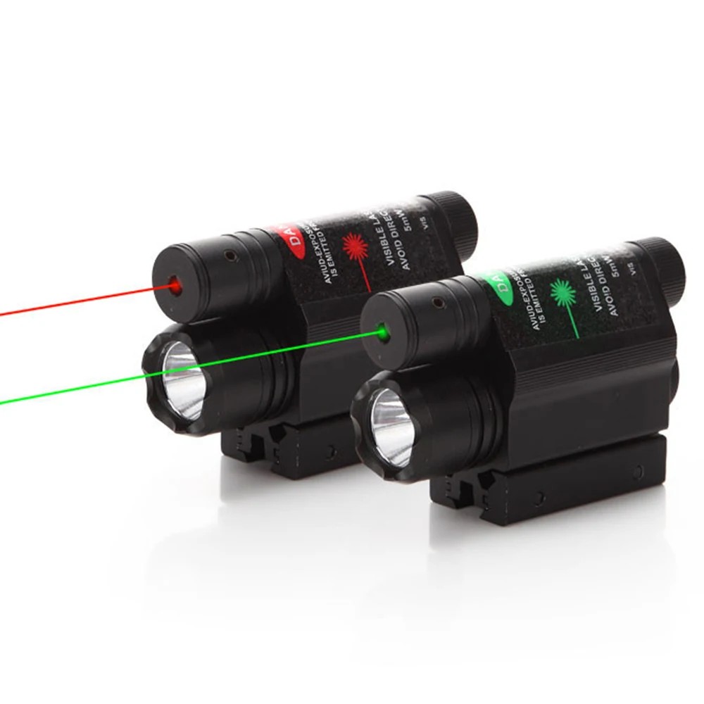 

Tactical LED Light Flashlight Red Dot Laser Sight Tactical Hunting Light for 11mm/20mm Rail Mini Laser sight Laser integration