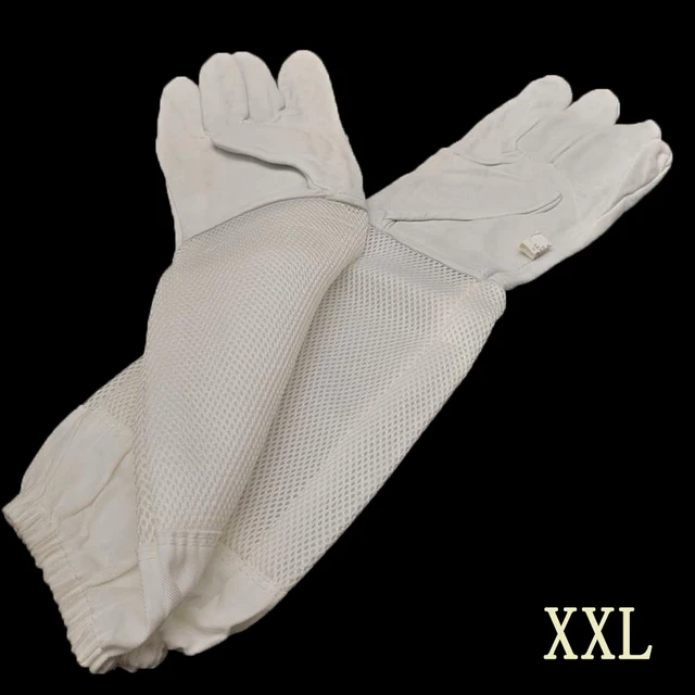 1Pair Méhészeti Védelem Kesztyűsbőr Lélegző Puha, Hosszú Ujjú Méhész Anti Harapás Méheszközök Professzionális Kellékek - Image 3