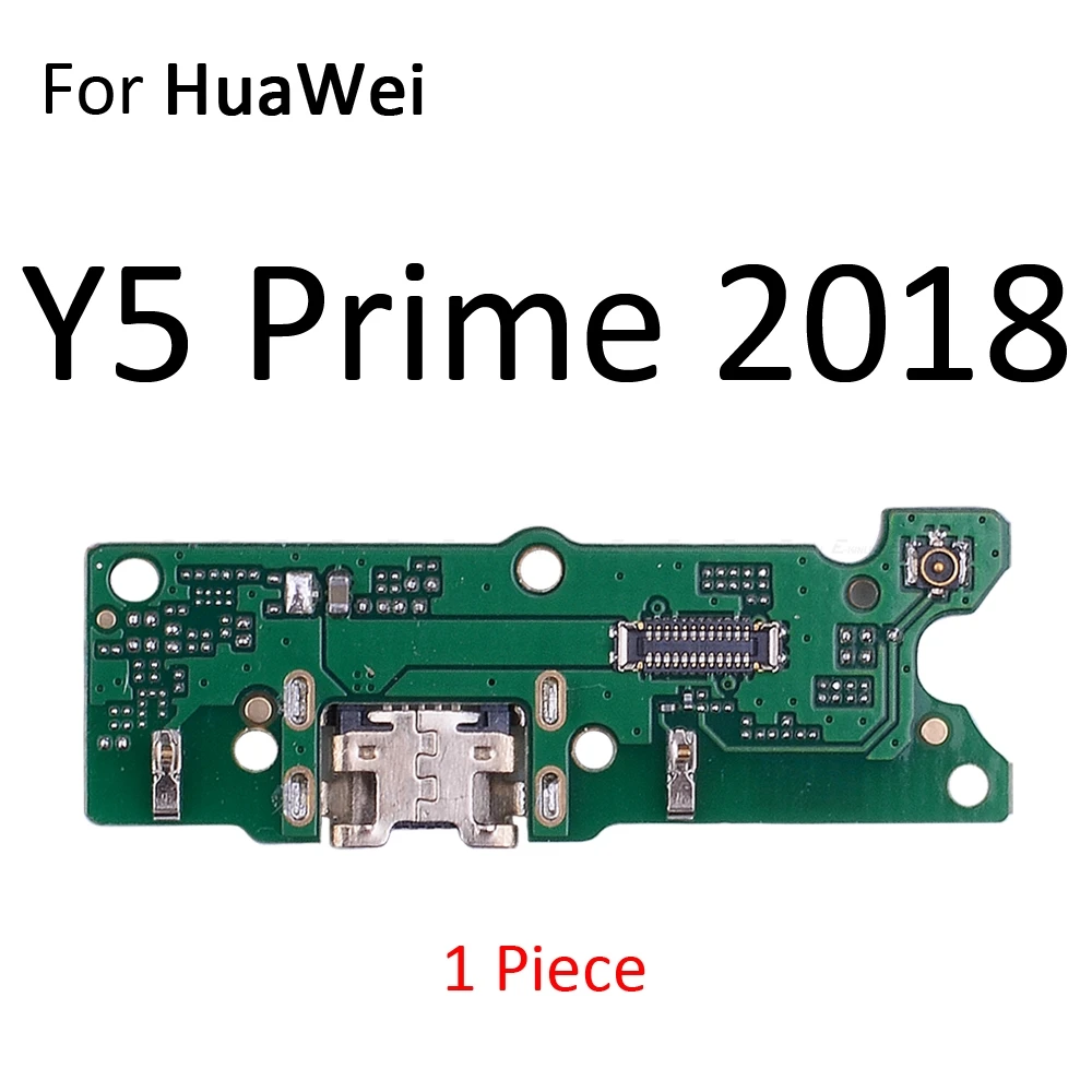 Разъем для зарядки питания, док-плата с микрофоном и гибким кабелем для HuaWei Y9 Y7 Y6 Pro Y5 Prime GR5 - Цвет: For Y5 Prime 2018