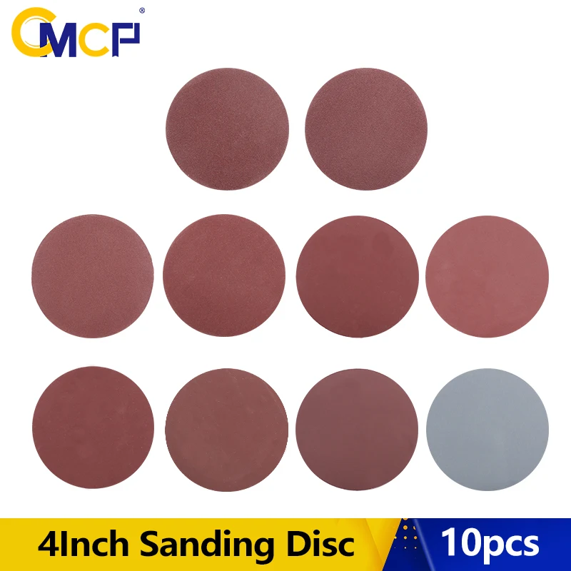 

CMCP 10pcs Sanding Disc 4Inch 100mm Round Sandpaper Sanding Polishing Paper Grit 80-3000 Hook Loop Sanding Disc Abrasive Tools