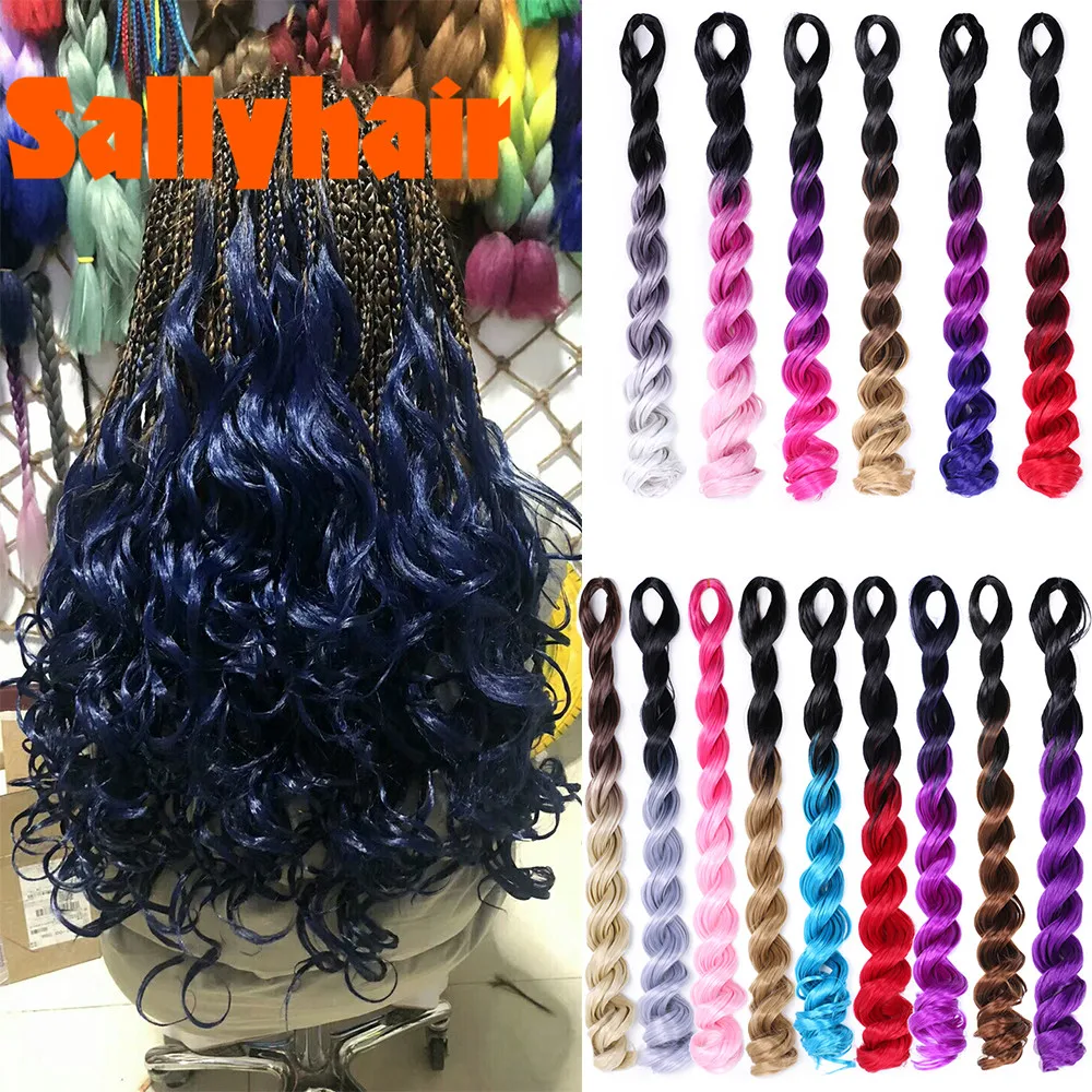 Sallyhair длинные волнистые волосы для наращивания синтетические плетения с