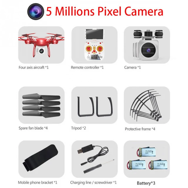 Red 500W Camera 3B RC WI-FI с видом от первого лица Квадрокоптер 4K HD Камера Дрон профессиональной воздушной видео 6 Axis Gyro 4 Каналы р/у вертолет Квадрокоптер с высокой фиксацией - Цвет: Red 500W Camera 3B