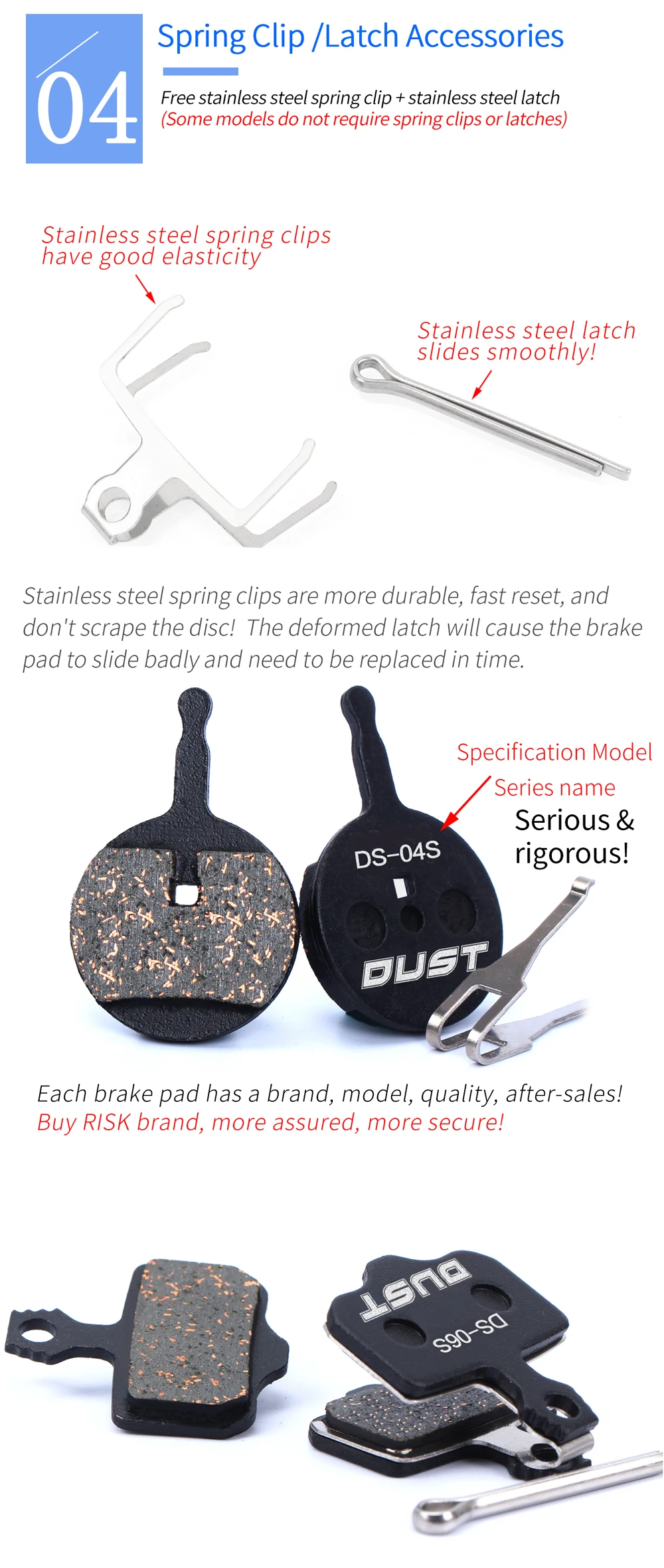 4 Pair(8pcs) MTB Bicycle Hydraulic Disc Brake Pads For SHIMANO SRAM AVID HAYES TEKTRO Magura Formula Cycling Bike Part