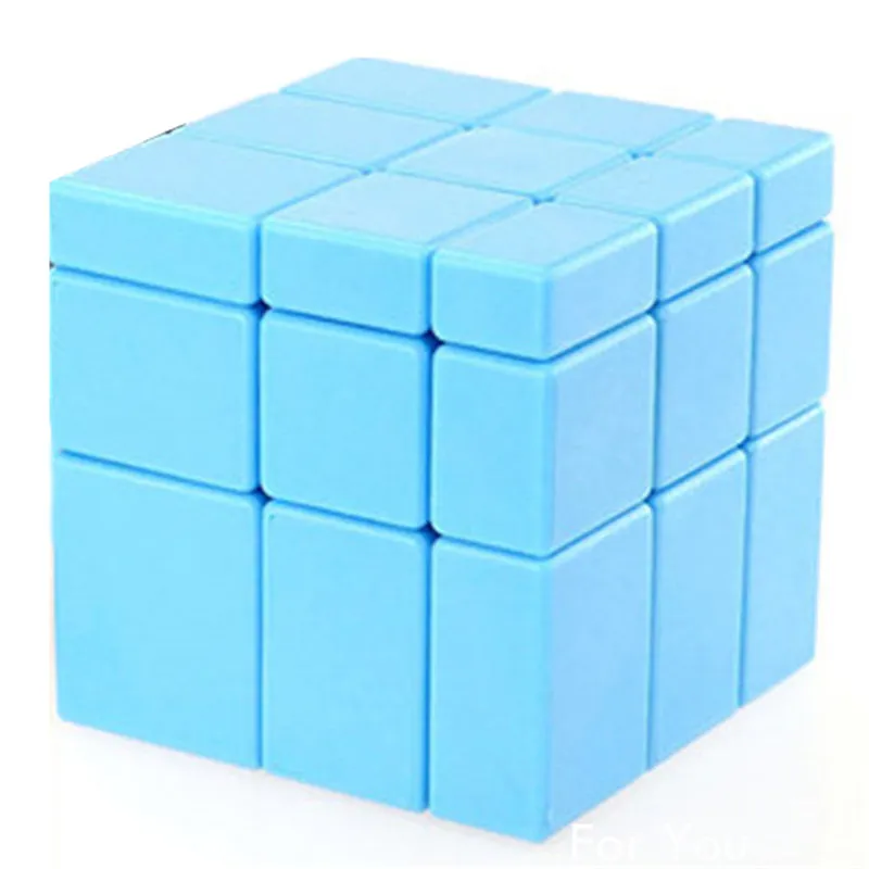 Золотой зеркальный куб Серебряный Cubo Magico скорость развивающие игрушки Дети Твист квадратный розовый мини-Волшебный куб зеркало синий пазл EE50MF - Цвет: Blue