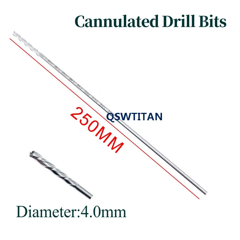 Stainless Steel Cannulated Drill Bits Hollow 250mm Orthopedics Instruments orthopedic instruments,stainless steel drill bits